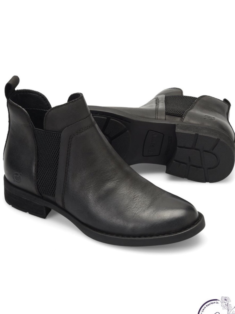 Børn Brenta Black Leather Chelsea Ankle Boots Women’s 8M